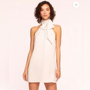 Ramy Brook Sam Halter Mini Dress Ivory Size 8
